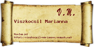 Viszkocsil Marianna névjegykártya